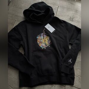 Jordan Black Brooklyn Hoodie with Graphic Logo